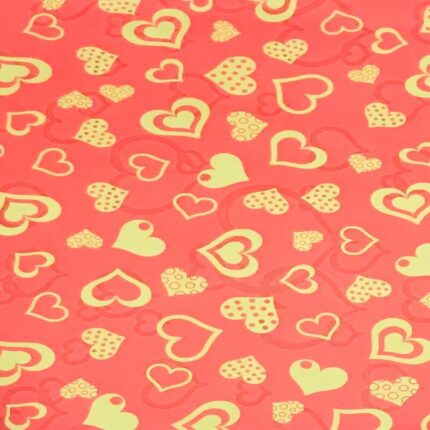 PAPEL DE REGALO: Melon con corazones amarillos
