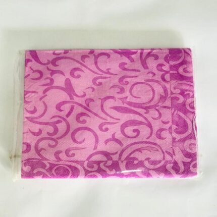 SERVILLETAS PREMIUM: Contraste-rosado/palo rosa, 12,5cmX12,5cm
