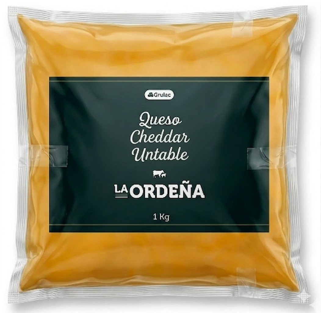 Quesocheddaruntable-la ordeña-1kg Queso Cheddar Untable - 1kg - Imagen 1