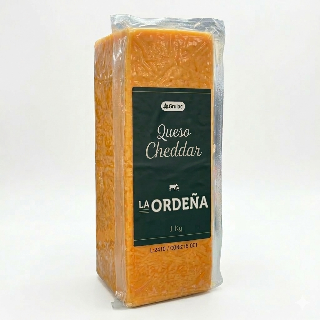 Quesso Cheddar - 1Kg Queso Cheddar - 1kg - Imagen 1